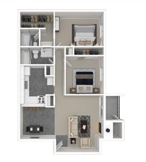 2 bed 2 bath A at Peaks at Northwest Hills Apartments, Austin, TX 78731